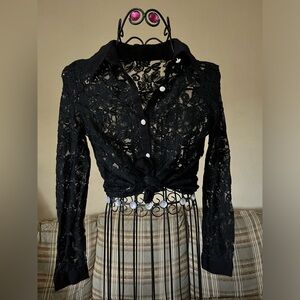 Black lace shirt